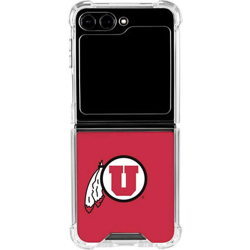University of Utah Logo Galaxy Z Flip6 Clear Case